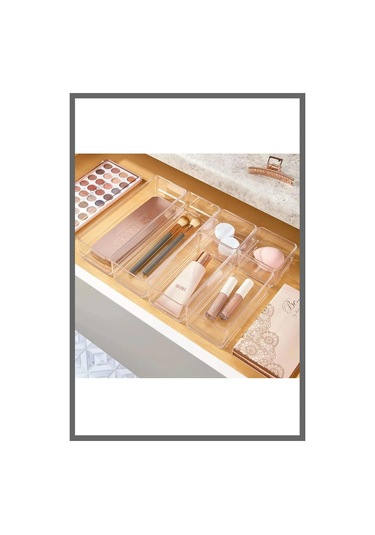 6 Parça Makyaj Takı Hobi Malzemesi Düzenleyici Organizer Kutu Siyah