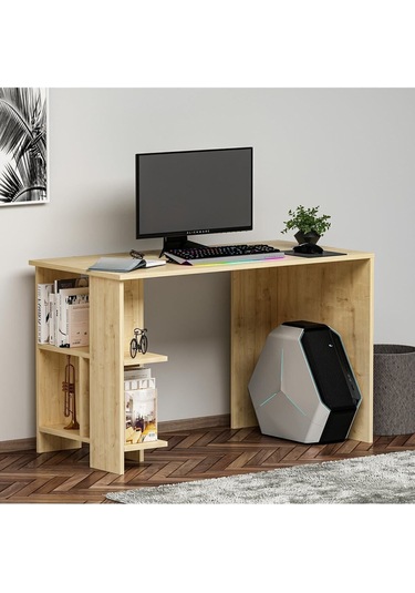 Alya Çalışma Masası Safir Meşe - Bej Bej
