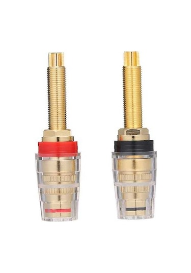 Trendooze 24k Altın Kaplama Uzatmalı Kablo, 4mm Muz Fiş, Yüksek Ses, 2 Adet Set