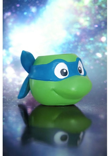 Ninja Kaplumbağa Şeklindeki Kalemlik Leonardo 7x10 Cm Mavi