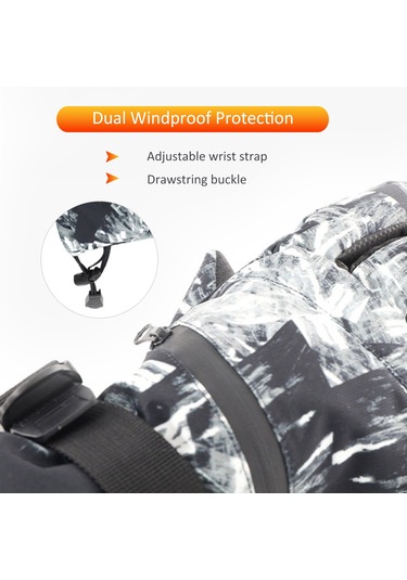 Geeksen Kışlık Erkek Kadın Çiftler İçin Isı Sağlayan Dokunmatik Ekranlı Su Geçirmez Bisiklet Eldiveni Beyaz Xl Beyaz