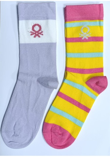 Unıted Colors Of Benetton Erkek Çocuk 2'li Soket Çorap Bnt-g24085 Lila