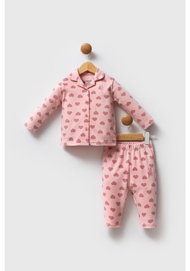 U.s. Polo Assn. Kız Bebek Gömlek Pijama Açık Pembe-1701 Pembe
