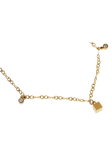 Kadın Küp Detay Minimal Çelik Halhal