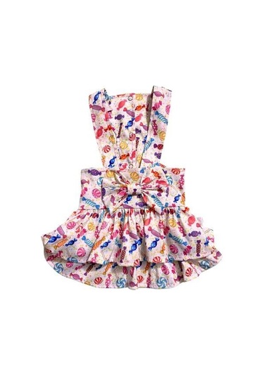 Gedyco Candy Fırfırlı Salopet Küçük Irk Köpek Elbisesi