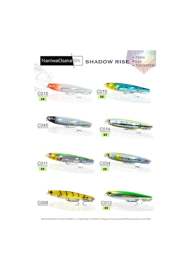 Nanıwaosakashı Shadow Rıse 75mm 7.8g Maket Balık