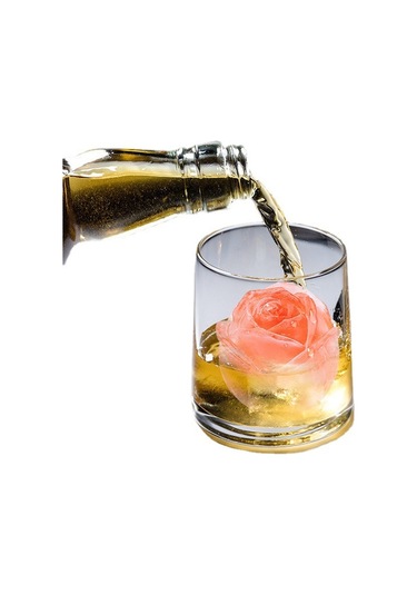 Geeksen Üç Boyutlu Gül Buz Küpü Silikon Kalıp Viski Buz Topu Buz Yapma Gül Kalıbı Kek Kalıbı 1.5 İnç Çok Renkli