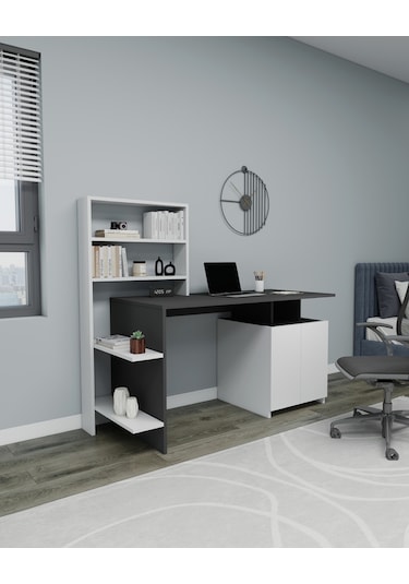 Arnetti Çalışma Masası Melis Bilgisayar Masası Antrasit - Beyaz