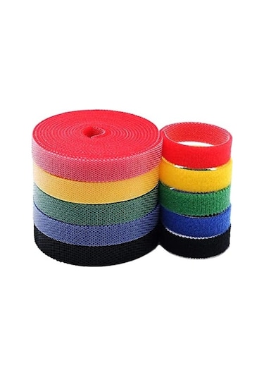 SİYAH Kablo Bağı 3 Metre Çift Taraflı Cırt Bant Kablo Düzenleyici