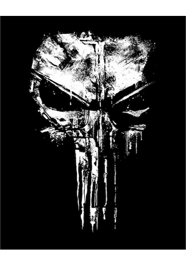 Punisher Space Büyük Sırt Patch Yama Siyah