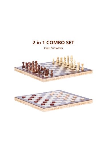 Jl Manyetik Satranç Ve Dama Seti Masa Oyunları, Ahşap