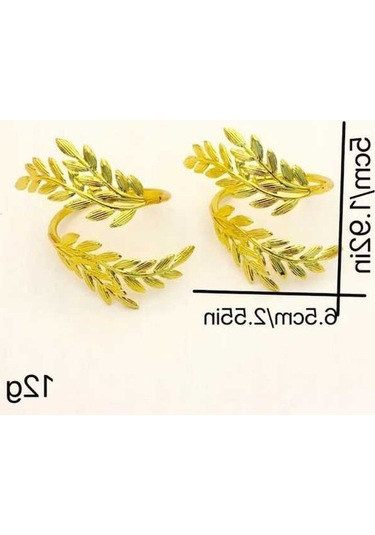 Ulzyvf 6 Parça Altın Metal Peçete Halkası Seti - Sofra Estetiği - Şık, Pratik Altın