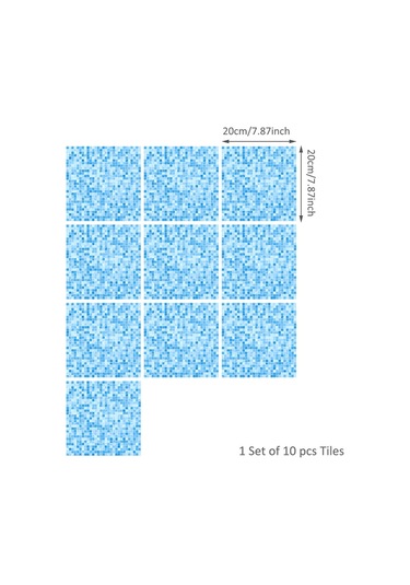 Dianziye Klasik Tarzlı Otomatik Yapışkan Fantezi Çini Sticker 20x20cm 10 Adet - Ev Dekoru İçin Kolay Uygulama Ve Kaldırma Özelliği Diğer