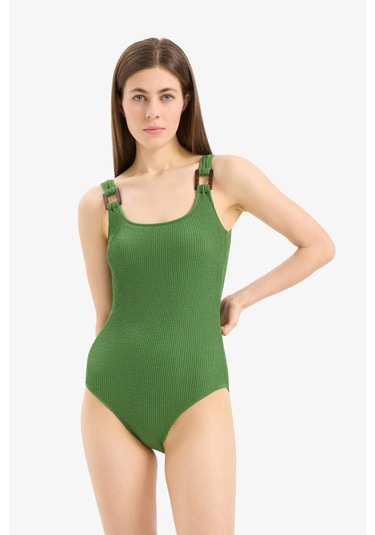 DeFacto Regular Fit Bürümcük Mayo-Fall in Love T8005AZ25SMGN774 Yeşil DeFacto Regular Fit Bürümcük Mayo-Fall in Love T8005AZ25SMGN774 Yeşil