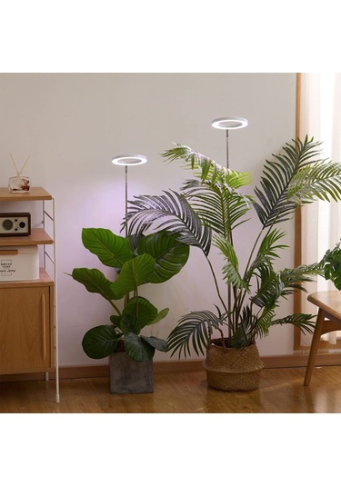 Dofolink 72 Led Toprak Takılı Bitki Büyüme Lambası - Tam Spektrum, 3/9/12 Saat Zamanlama, 10 Seviye Parlaklık Ayarı, 180 Döner Kafa, Beyaz Ip42, 10w Diğer