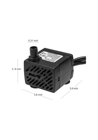 3w 4 Hafif Sessiz Akvaryum Balık Tankı Filtrasyonu Dalgıç Pompa Çeşme Su Pompası Ab Fiş, Boyut:ışıklı