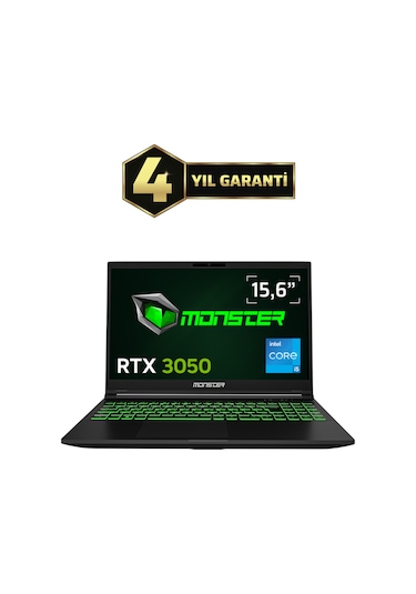 Monster Abra A5 V20.5.2 i5-13420H 32 GB 1 TB SSD 4 GB RTX3050 15.6" Dos Dizüstü Bilgisayar