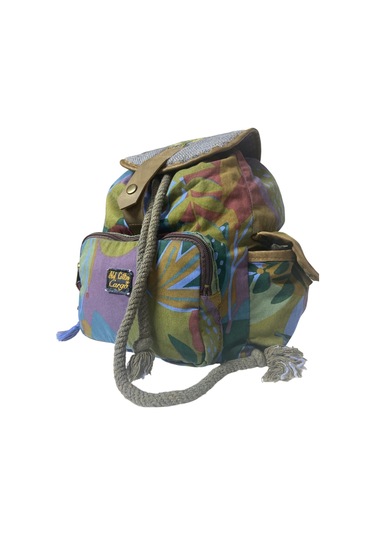 Kaliteli Tek Gözlü Vintage Salaş Disayn Unisex Sırt Günlük Okul Gezi Kamp Trekking Çantası 29cmx36cm Mor