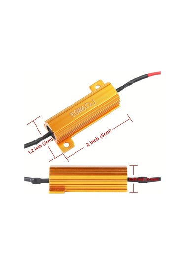 Motion003 4 Adet 50w 6 Ohm Yük Dirençleri Led Ampul Hiper Flaş Hata Kodu Onarım Sinyal Fene