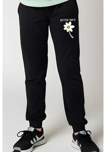 3'lü Better-focus-chill Baskılı Kız Çocuk Eşofman Takımı Çok Renkli