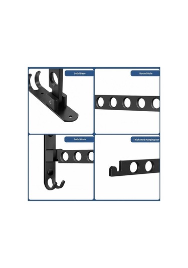 Katlanabilir Duvar Askısı 90 Döndürülebilir Kurutma Askısı Banyo Balkon Otel İçin B Diğer