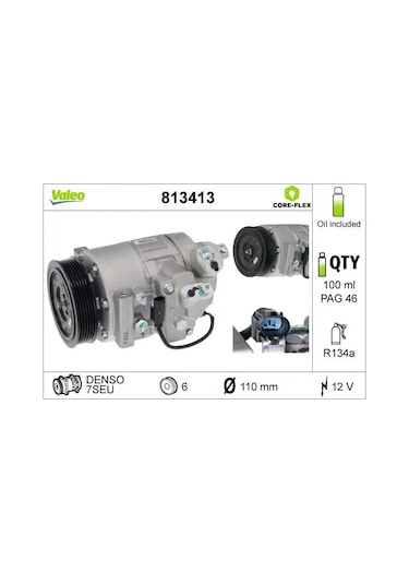 Valeo 813413 Klima Kompresoru 64509174803 64509174805 64526915083