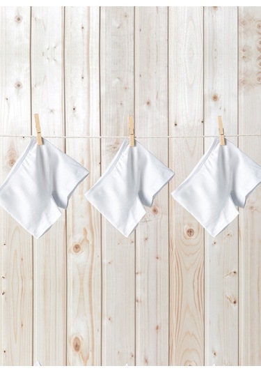 Kız Çocuk Boxer 3lü Paket 1298 - Beyaz