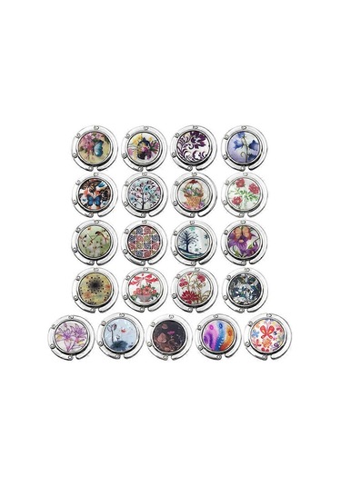 2x Çanta Kancası 9 4.5cm, Mavi - Katlanabilir Metal Çanta Kancası - Masa Veya Yazı Masası İçin Çanta Tutucu - Çanta Ve Küçük Nesneleri Asmak İçin Askı Çok Renkli