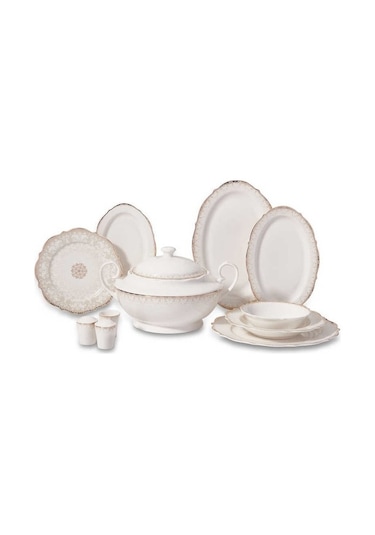 Korkmaz Eliza Collection A8238 60 Parça Yuvarlak Yemek Takımı