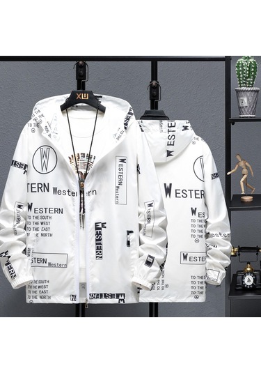 Beyaz Maıta İnce Nefes Alabilir Çabuk Kuruyan Ceket Uv Koruma Ceketi S-7xl Beyaz