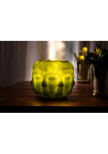 Fener Mum Buddah Yeşil Kavun Kokulu Dekoratif Mum
