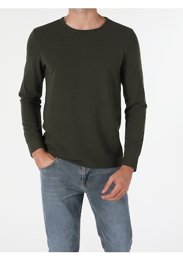 Colin'S Regular Fit Haki Erkek Tişört Cl1057212_Q1.V1_Kha Haki