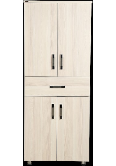 Çok Amaçlı Dolap Hard Parlak Somon Suntalem 4raf 1çekmece Kutu Sevk 150 El Yapım Açık Kahverengi