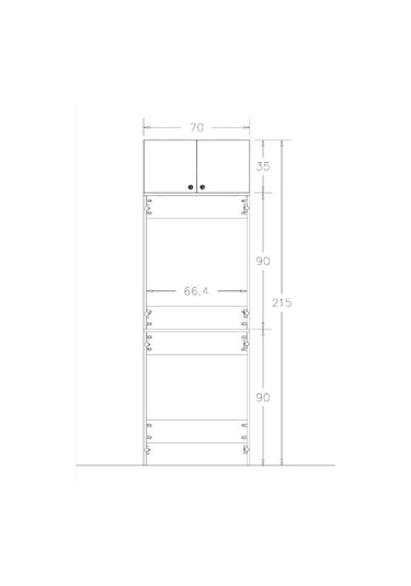 Doğsan Mobilya Dlp007 Çamaşır-kurutma Makine Dolabı Beyaz