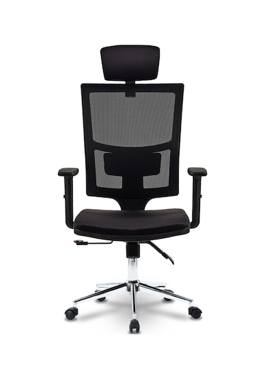 Ofiscombin Fileli Metal Ayaklı Ofis Müdür Makam Yönetici Çalışma Koltuğu Siyah File 00047499890