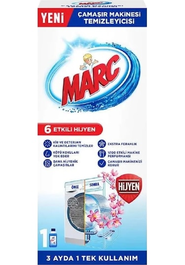 Marc Çamaşır Makinesi Temizleyici 6 Etki Tek Kullanım 250 ML