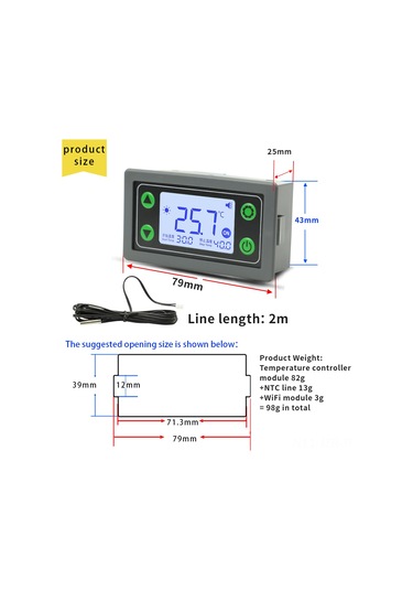 Geeroyoo 30a Röleli Akıllı Sıcaklık Kontrolcüsü, -40 C/+110 C Hassasiyet, Lcd Görüntü, Kesinti Belleği, Isıtma/soğutma Modları - Xy-sa30