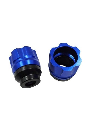 Primepickings 2 Çift Motosiklet Anti-düşme Cnc Alüminyum Çarpışma Önleyici Şok Emici Ön Çatal Bardak Mavi