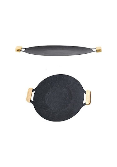 Ulzyvf Tencere Tava, Siyah Kore Kamp Barbekü Açık Izgara Ulzyvf Tencere Tava, Siyah Açık Hava Kore Barbekü Izgara Ulzyvf Tencere Tava, Siyah Kore Barbekü Izgara Kamp Siyah