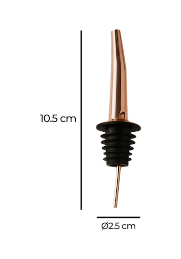Tiny - 2'li Yağdanlık Ve Şişe Ucu Yağdanlık Tıpası Paslanmaz Çelik Damlatmaz Tıpa Rose Gold