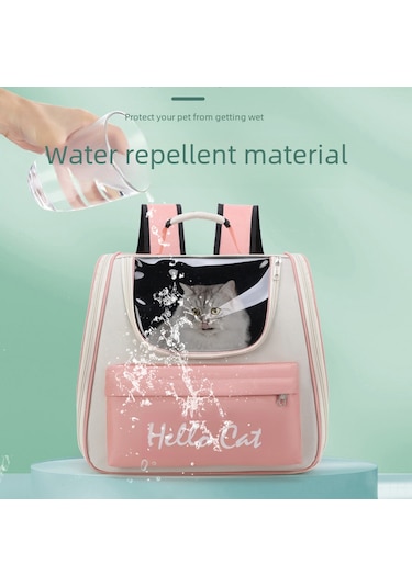 Hangfox 5021 Pembe Kedi Sırt Çantası - Spor Stili, Konforlu, Nefes Alabilir, Taşınabilir, Büyük Kapasiteli Evcil Hayvan Taşıma Çantası