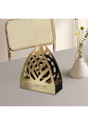 Dolıty Retro Metal Brülör Çerçeve Rafı Açık Patios Altın Altın