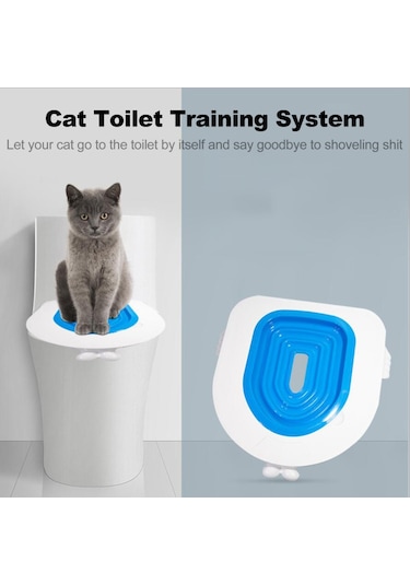 Mufunye Kedi Tuvalet Eğitim Sistemi Kum Kabını Yerleştirir Kedilere Tuvalet Kullanmayı Öğretir