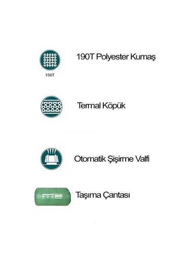 Pavillo 68058 Easy Inflate Tek Kişilik Şişme Mat 68058 Çok Renkli