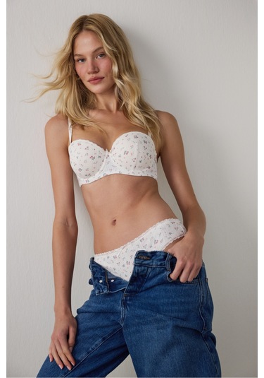 Penti Ekru Pointel Printed Slip Külot