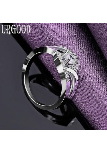 925 Ayar Gümüş Aaa Zirkon Yüzük Hediye Charm Düğün Takı 9