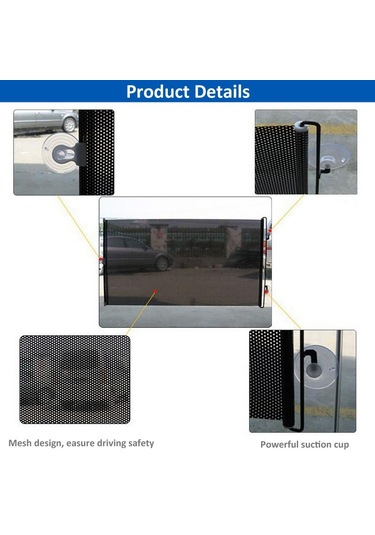 Otomobil Yan Camı İçin Geri Çekilebilir Araba Güneşlik, Boyut: 60cm X 40cm, Rastgele Renk Teslimatı