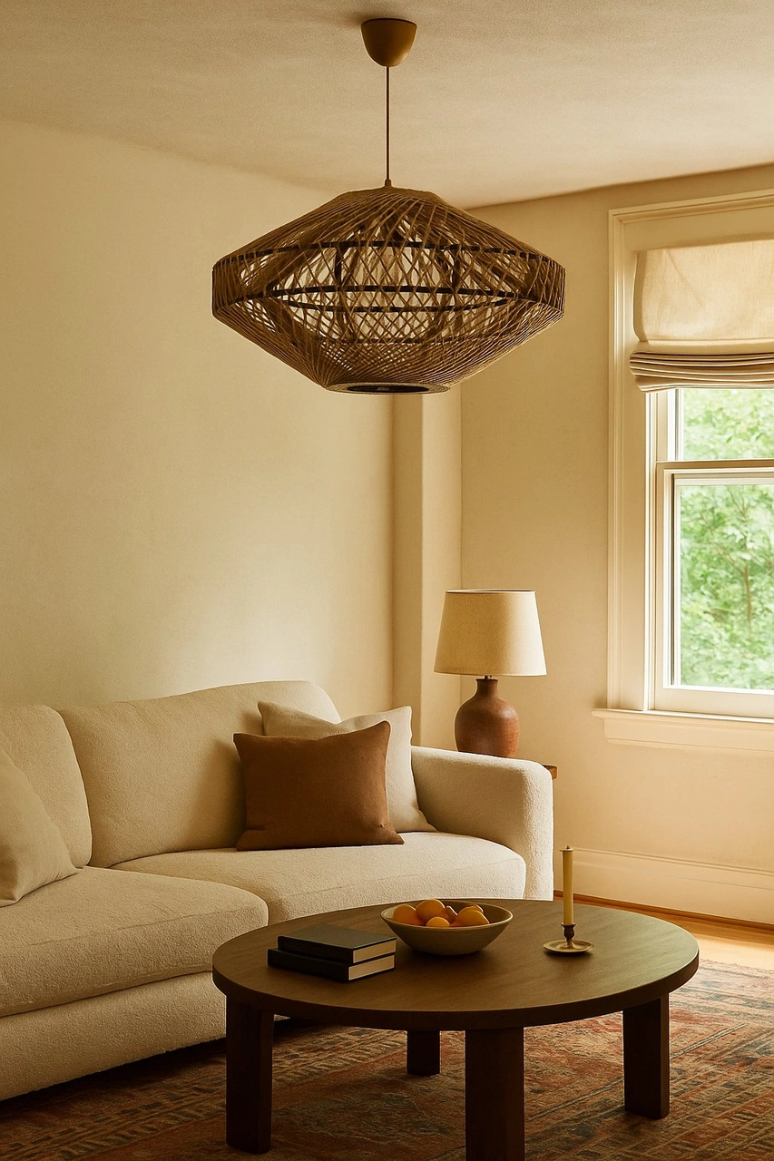 Bohem,rustik,jüt,doğal,hasır,el Yapımı Sarkıt Avize Renkli