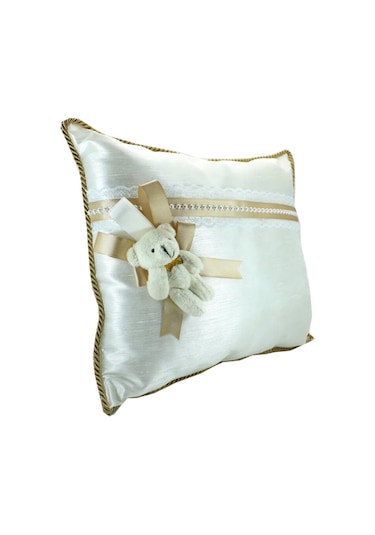 Süslebabypartystore Ipek Kumaş, Ayıcıklı Takı Yastığı Çok Renkli