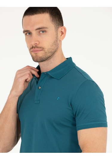 Pierre Cardin Erkek Zümrüt Basic Tişört 50262665-vr055 Yeşil